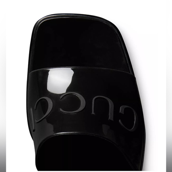 Gucci Platform Block Heel Slide Sandals - Picture 6 of 7